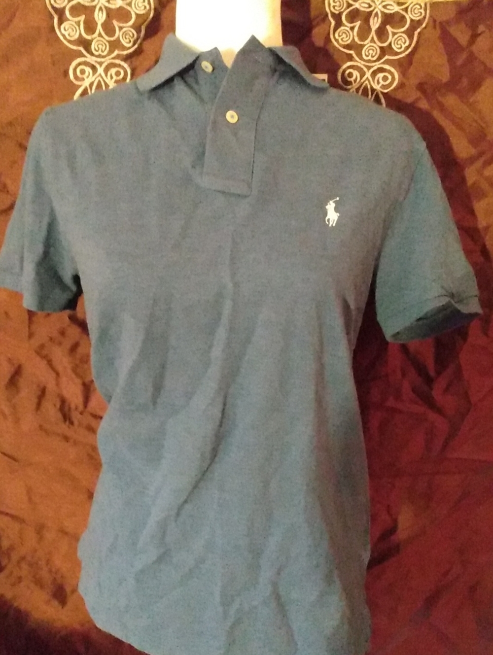 Ralph Lauren Blue Short-Sleeve Polo with White Pony